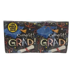Congrats Grad Celebration Napkins 100 Count Graduation‎ Party Supplies